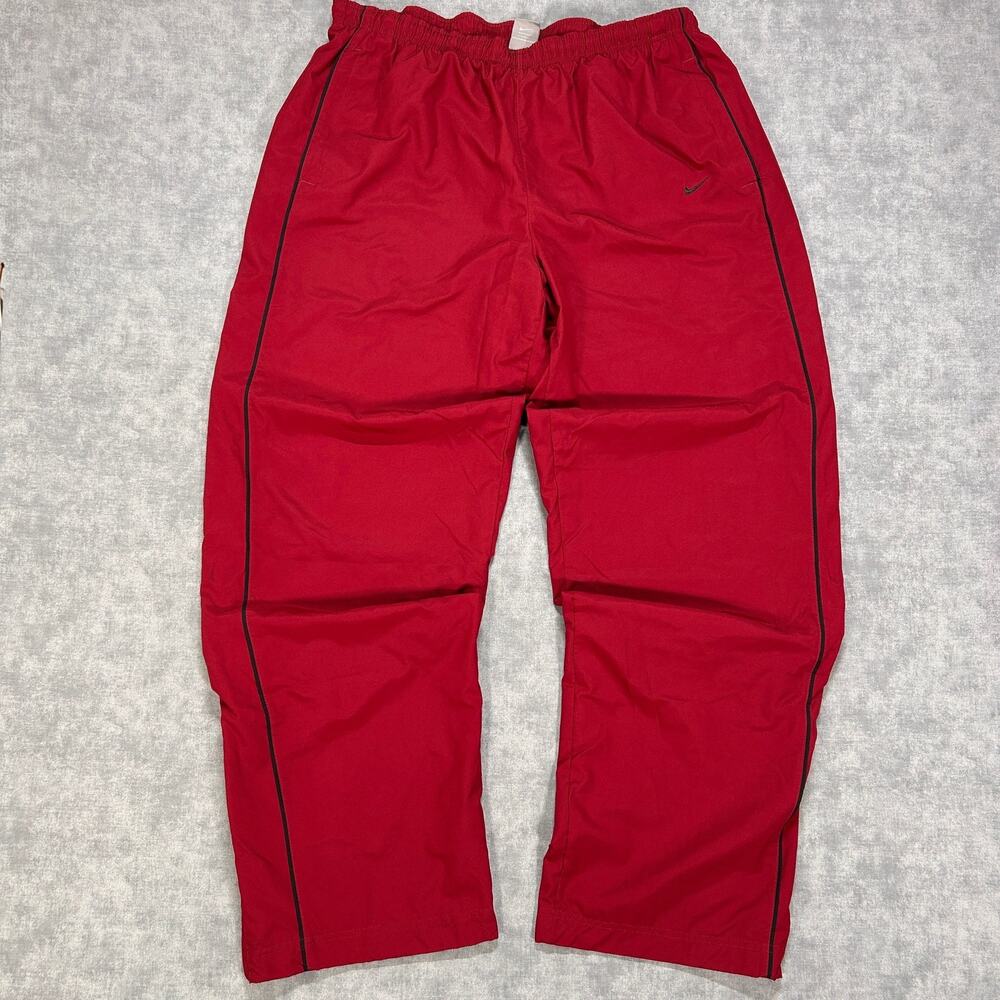 Vintage Y2K Nike 118238 Track Pants Burgundy Mens XL Windbreaker Athletic Pants